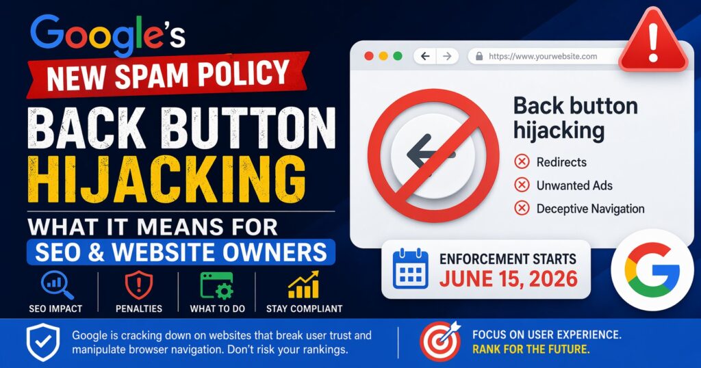 Back Button Hijacking Spam Policy